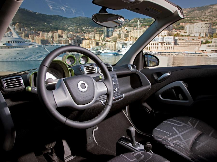 Интерьер Smart ForTwo Electric Drive 2009 года  (фото 16 из 42)